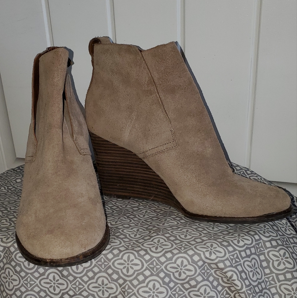 Lucky Brand Wedge Ankle Boots